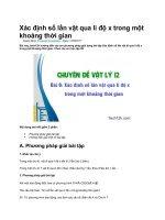 Xác định số lần vật qua li độ x trong một khoảng thời gian