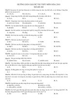 Đề thi chính thức môn hóa học THPT quốc gia năm 2018   mã 204   file word có lời giải (miễn phí) 