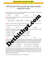 109 câu hỏi trắc nghiệm chương tính quy luật của hiện tượng di truyền   megabook   file word có lời giải chi tiết image marked image marked 