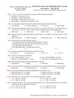ĐỀ THI THỬ TRUNG HỌC PHỔ THÔNG QUỐC GIA 2018  Môn: Sinh Học