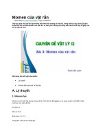 Momen của vật rắn