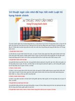 14 thuật ngữ cần nhớ để học tốt môt luật tố tụng hành chính