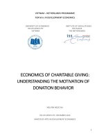 Economics of charitable giving   understanding the motivation of donation behaviour 
