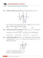 Chuyên đề hàm số trích trường chuyên mức độ 4