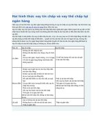 Hai hình thức vay tín chấp và vay thế chấp tại ngân hàng