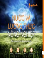 Nước và lương thực nông nghiệp phương thức tiếp cận tích hợp