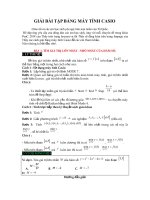 GIẢI BÀI TẬP BẰNG MÁY TÍNH CASIO