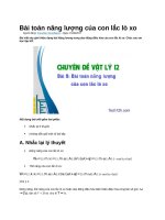 Bài toán năng lượng của con lắc lò xo