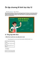 Ôn tập chương III hình học lớp 12