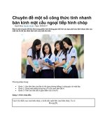 Chuyên đề một số công thức tính nhanh bán kính mặt cầu ngoại tiếp hình chóp