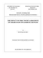 The impact of free trade agreement on trade flow of goods in vietnam 