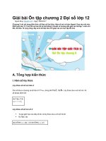 Giải bài ôn tập chương 2 đại số lớp 12