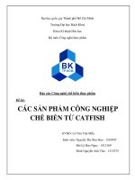 BÁO CÁO TIỂU LUẬN MÔN CÔNG NGHỆ CHẾ BIẾN THỰC PHẨM