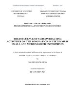 Innovation and exports of vietnamese SMEs evidence from firm level data 