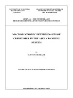 Macro economic determinants of credit risks in the asean banking system 