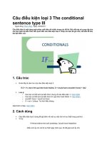 Câu điều kiện loại 3 the conditional sentence type III