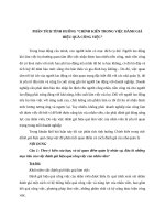 Phân tích tình huống “chính kiến trong việc đánh giá hiệu quả công việc” 