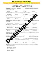 240 câu trắc nghiệm ngữ pháp và từ vựng   cô kiều thắng   tuyensinh247   file word có lời giải chi tiết image marked image marked 