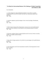 Test bank for international business the challenge of global competition 12th edition by ball 