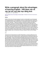 Write a paragraph about the advantages of learning english