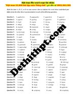 68 câu trắc nghiệm câu phát âm  các trường chuyên   file word có lời giải chi tiết image marked image marked 