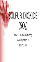 Thuyết trình Sulfur dioxide SO2