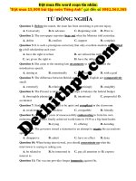 40 câu trắc nghiệm từ đồng nghĩa   cô kiều thắng   tuyensinh247   file word có lời giải chi tiết image marked image marked 