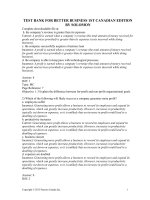 Test bank for better business 1st canadian edition by solomon 
