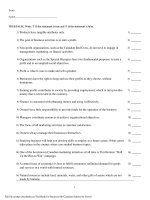 Test bank for business 6th canadian edition by ferrell 