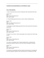 Test bank for international business law 6th edition by august 