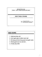 MÔN MÔ HÌNH HÓA PHẦN II : CHẤT LƯỢNG NGUỒN NƯỚC MẶT