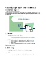 Câu điều kiện loại 1 the conditional sentence type i