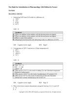 Test bank for introduction to pharmacology 12th edition by favaro 