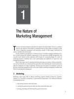 The nature of marketing management 