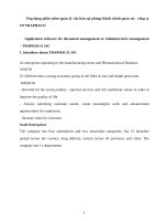 Ứng dụng phần mềm quản lý văn bản tại phòng hành chính quản trị   công ty CP TRAPHACO e 