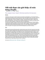 Viết một đoạn văn giới thiệu về môn bóng chuyền