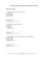 Test bank for fit and well 12th edition by fahey 