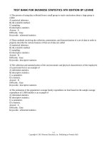 Test bank for business statistics 6th edition by levine 