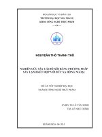 Nghiên cứu sấy cải bó xôi bằng phương pháp sấy lạnh kết hợp với bức xạ hồng ngoại