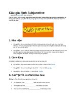 Câu giả định subjunctive