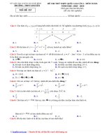 Đề thi thử THPT QG năm 2019 - THPT Chuyên Thái Bình - Thái Bình - Lần 1 - File word