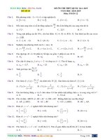 Bộ đề ôn thi THPTQG 2019 theo tiến độ học trên lớp có đáp án