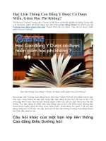 Học liên thông cao đẳng y dược có được miễn học phí