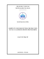 Nghiên cứu chẩn đoán kỹ thuật hệ trục chân vịt tàu cá xa bờ bằng phương pháp dao động 