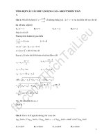 Tổng hợp các bài toán mức độ vận dụng cao ôn thi THPT quốc gia môn toán