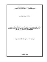 Nghiên cứu và chế tạo cảm biến sinh học điện hoá độ nhạy cao sử dụng điện cực in các bon ứng dụng trong chẩn đoán bệnh sớm 