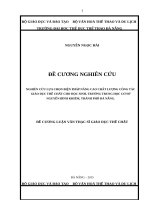 ĐỀ CƯƠNG THẠC SỸ