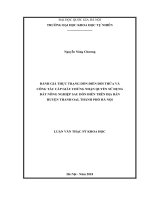Đánh giá thực trạng dồn điền đổi thửa và công tác cấp giấy chứng nhận quyền sử dụng đất nông nghiệp sau dồn điền trên địa bàn huyện thanh oai, thành phố hà nội 