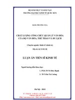 LA07 050 chất lượng công chức quản lý văn hóa của bộ văn hóa, thể thao và du lịch 