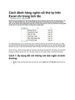 Cách đánh hàng nghìn số thứ tự trên excel chỉ trong tích tắc